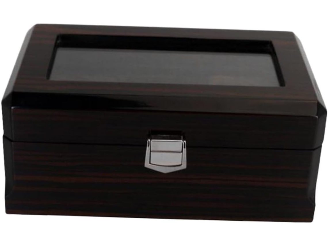 Caja Reloj Madera 3 Posiciones Almacenamiento Montres Compacto Portátil Hommes Femmes Oficina