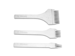 Juego De 3 Herramientas Perforadoras De Cuero Para Costura Profesional De Cuero De 3,38 Mm Con 2/5/10 Dientes.