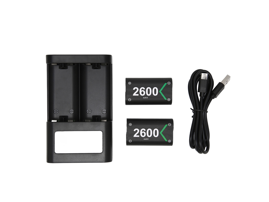 Batería Recargable Para Xbox One (2 Baterías De 2600 Mah) Con Estación De Carga Para Xbox One S Y Xbox Series Xs