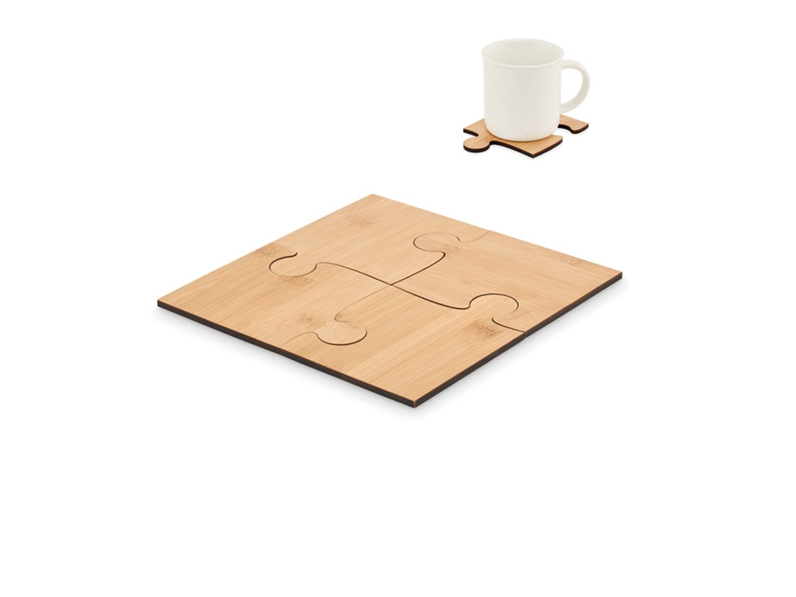 Set De 4 Posavasos Tipo Puzle