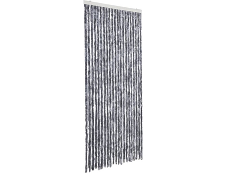 vidaXL Cortina mosquitera plateada chenilla 90x200 cm