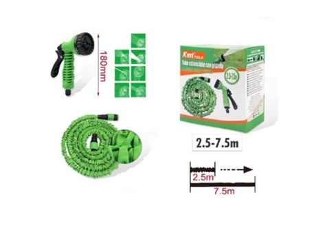 Manguera de Jardin Extensible 2 5-7 5 Mt 7 Funciones Pistola para Riego 9369405 TRADE SHOP TRAESIO