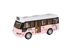 Vlola-autobús De Ciudad Con Sonido Y Luz Juguete Duradero Modelo Simulación Coches Con Puerta Abatible Rosa Para Niños