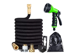 Manguera Magic Hose Eifsn de 30 m extensible con boquilla de 8 funciones (verde)