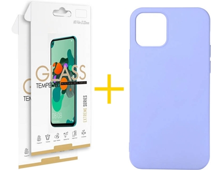 Kit Funda + 2 Protectores de Pantalla Apple iPhone 11 Pro SKYHE Liso (Morado)