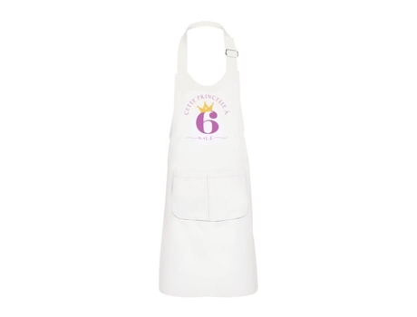 Delantal infantil 2 bolsillos de cocina blanc cette prince