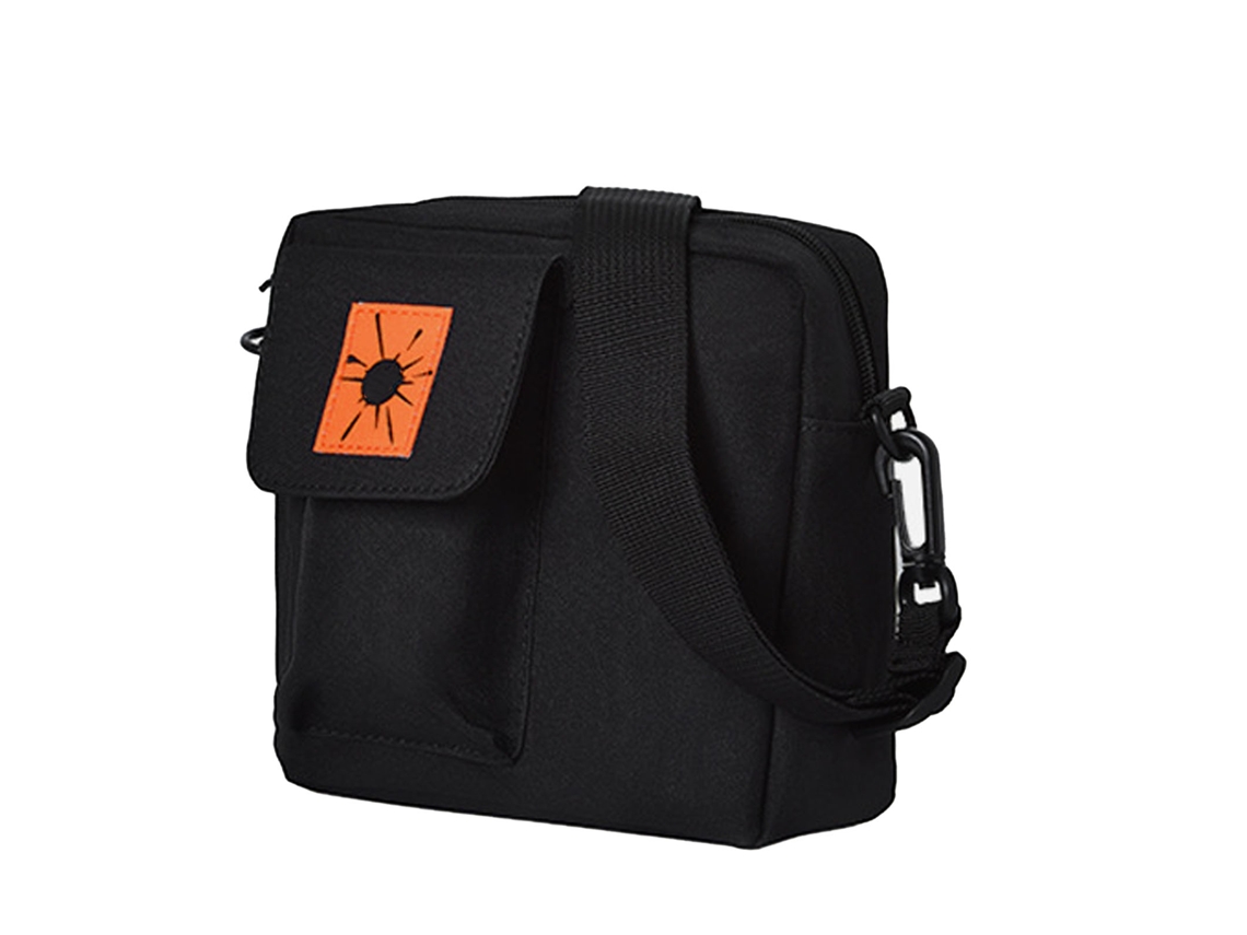Bolso Bandolera Pequeño Para Hombre Con Múltiples Bolsillos, Nailon Ligero Para Uso Diario, Negro.