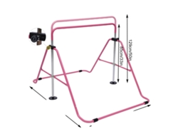 Barra de gimnasia, altura ajustable de 8,7 a 13,9 metros, capacidad de 150 kg, color rosa, OEM