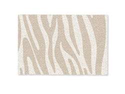 Felpudo Estampado Cebra - Beige - Blanco - Animal Print 90x60