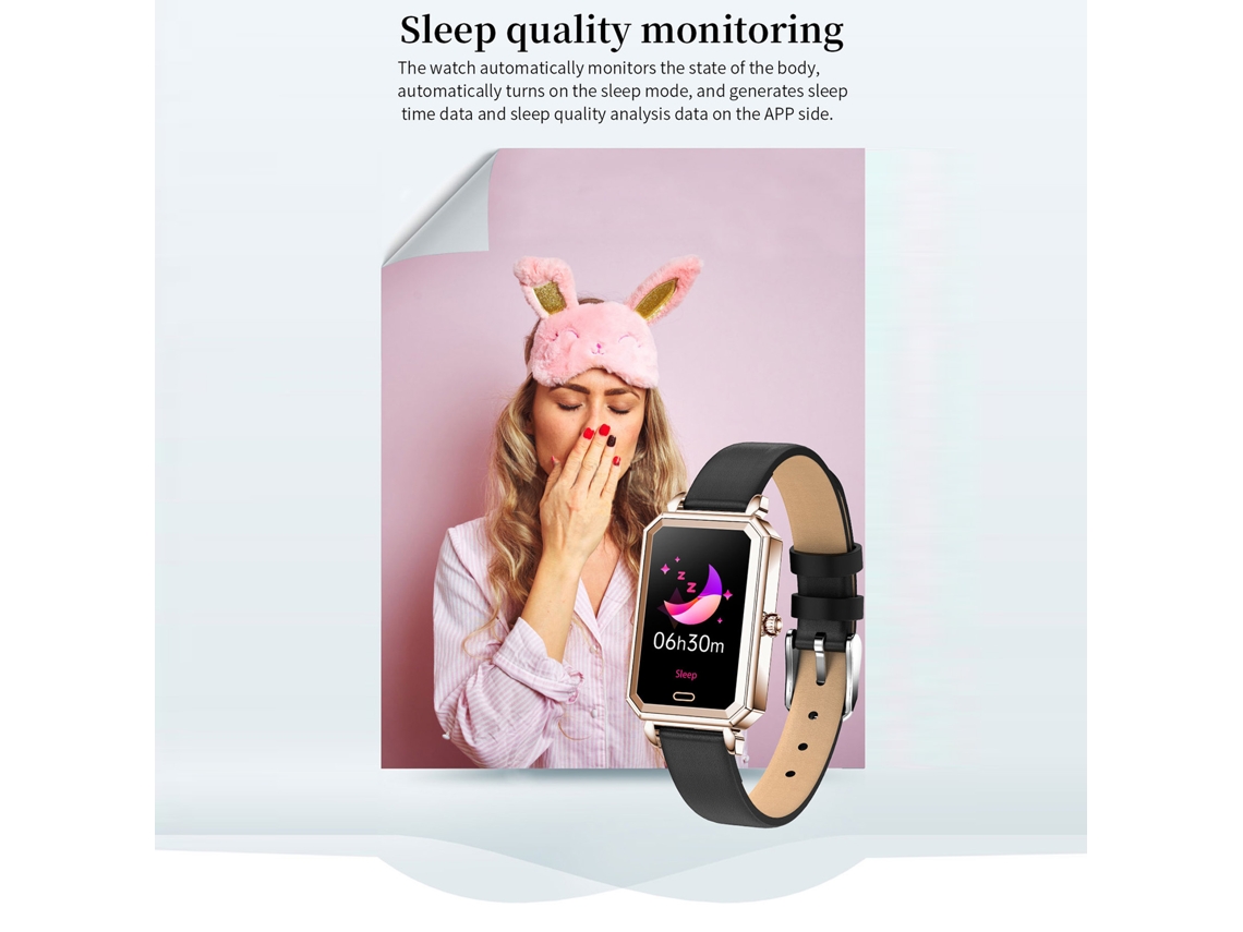 Reloj Inteligente Para Mujer, Pulsera De Actividad Física, Monitor De Frecuencia Cardíaca, Monitor De Sueño, Ip68, Control De Cámara.