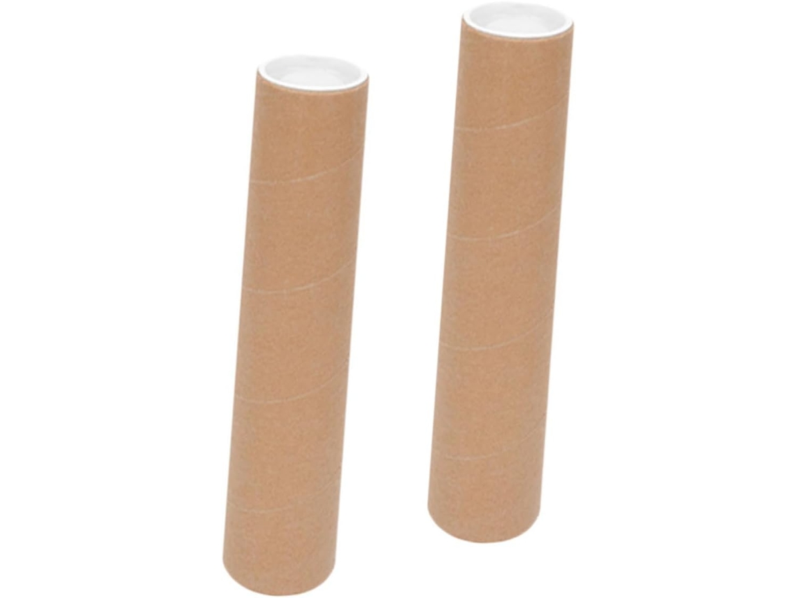 Tubo de almacenamiento de 2 piezas para pósteres y documentos, tubo de envío resistente con tapas. SFUSHOS