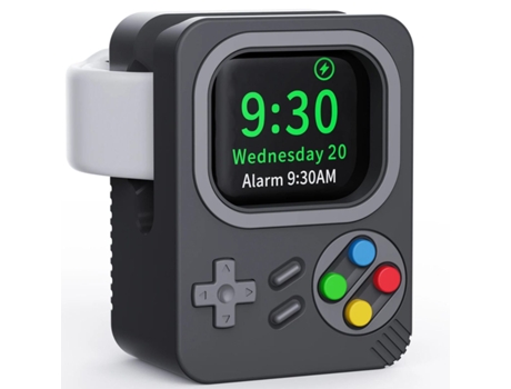 Soporte De Base De Silicona Retro Snes Para Apple Watch Series 5 Gray Charger
