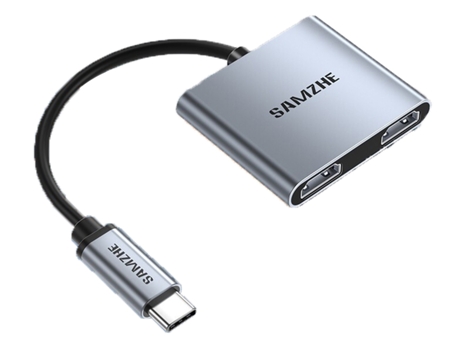 Adaptador SAMZHE Dk-H2 2In1 Tipo-C a 2HDmi para Huawei Mate40/P50 S20