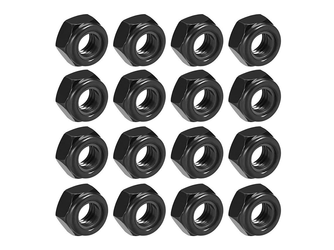 Juego de tuercas Kkvogmle, acero inoxidable, 100 piezas, color negro