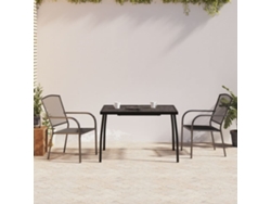 Conjunto de comedor de jardín de 3 piezas en acero antracita Dkd Home Decor