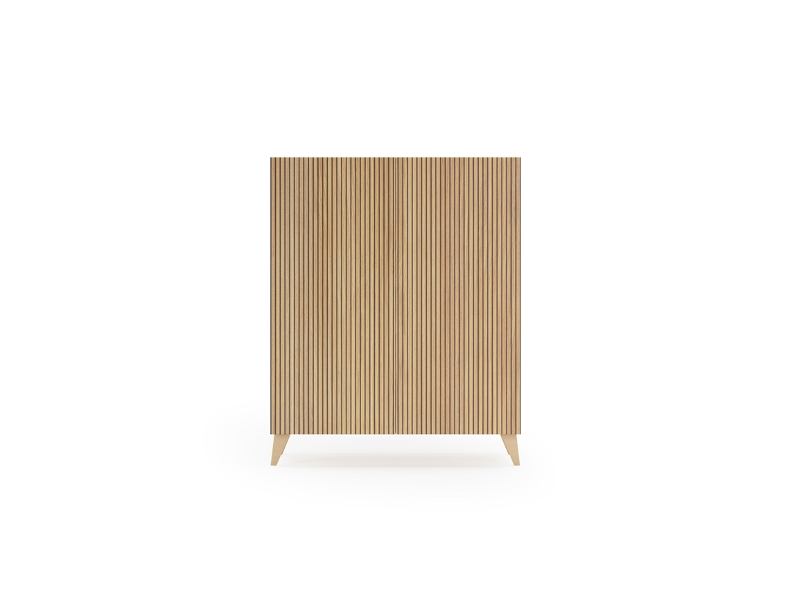 Mueble zapatero/armario HERDASA Narvik roble dorado puertas vallado 109 x 90 x 27 cm