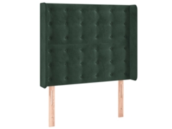 Cabecero VIDAXL Verde Terciopelo (83x16x118/128 cm)