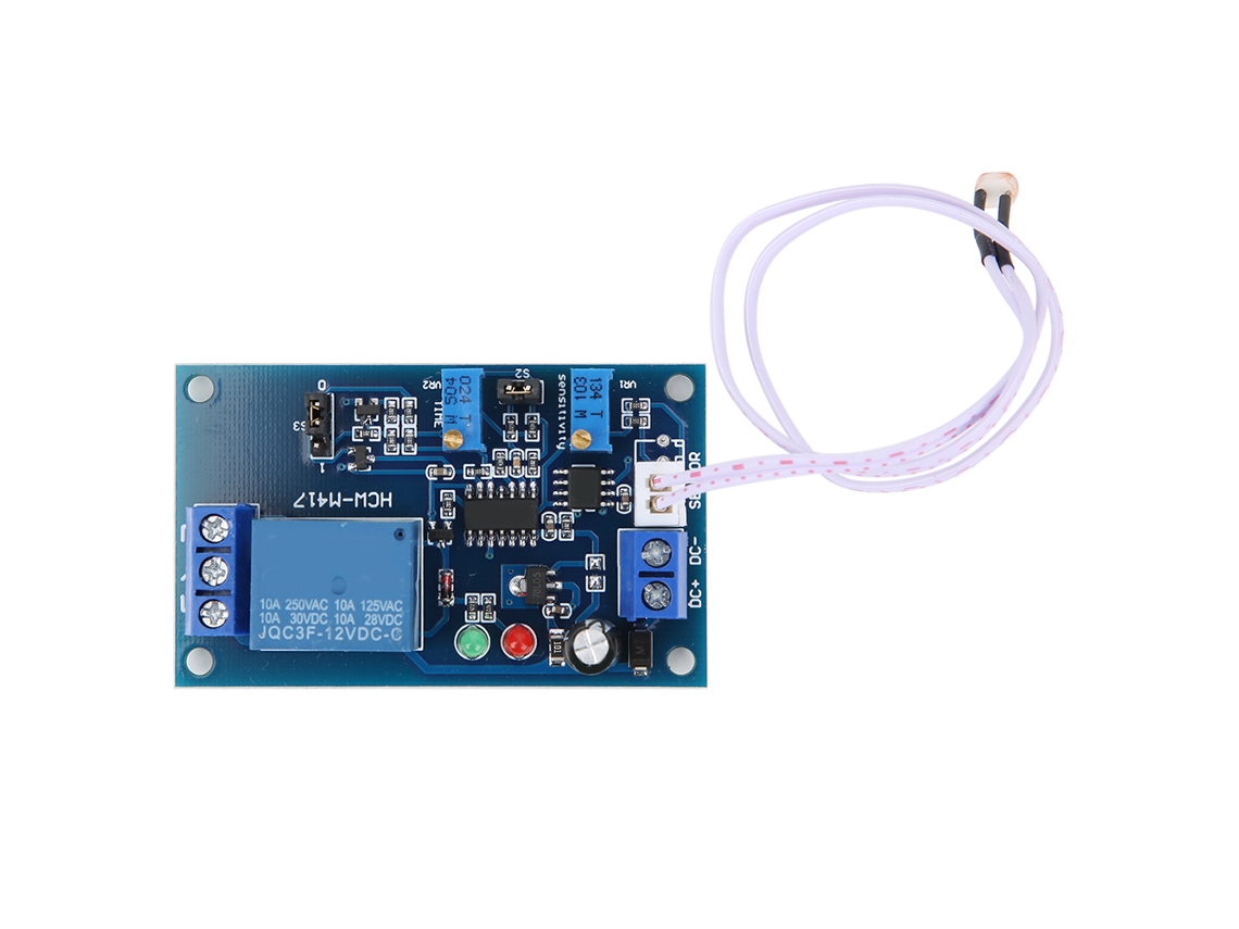 Módulo De Relé Fotosensible Xh-m131, Interruptor De Retardo Con Sensor De Luz Ajustable De 12 V