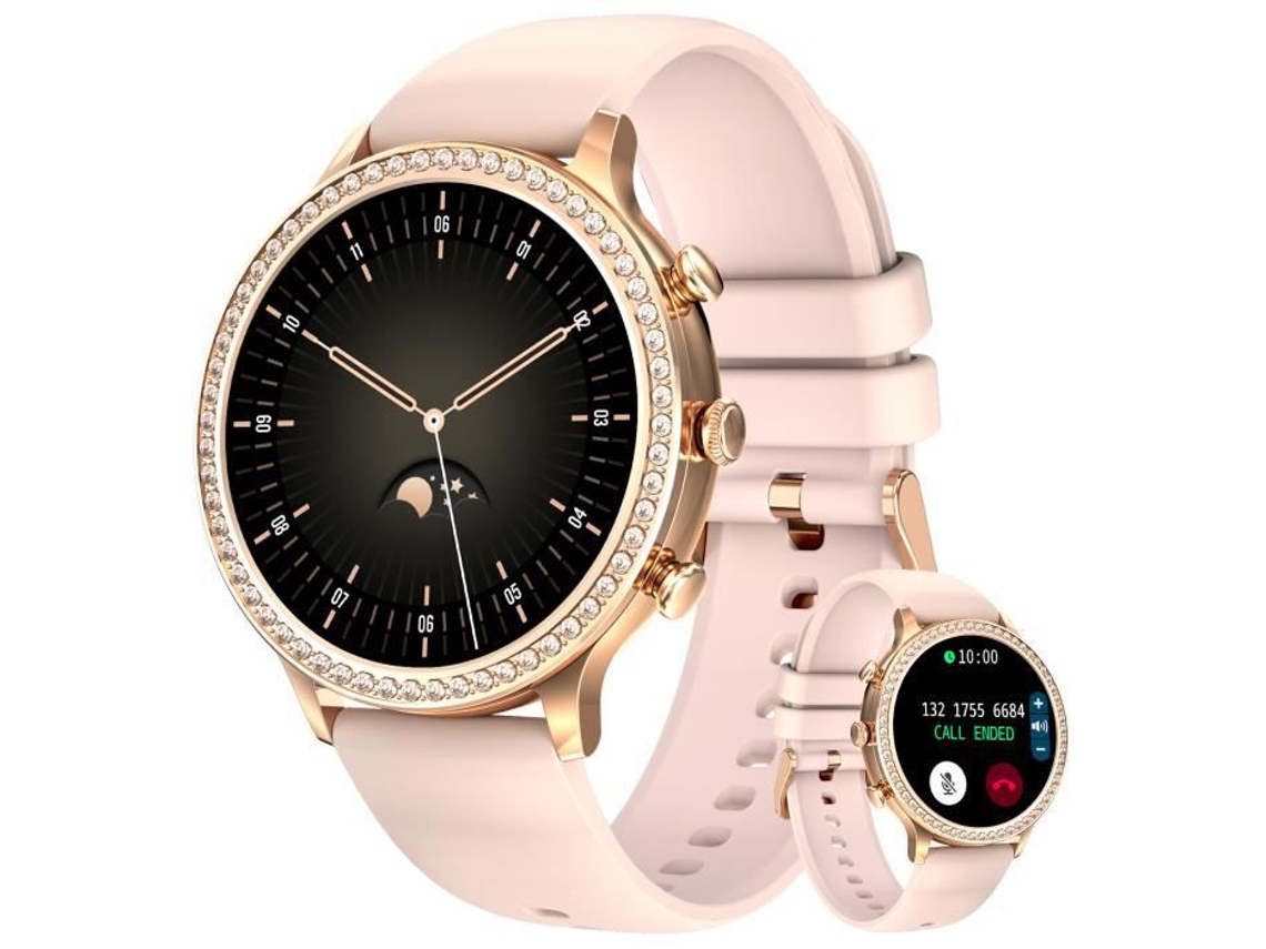Smartwatch YIZHOOD TE243 IP68 resistente al agua con seguimiento de rendimiento Oled para Android e iOS Rosa