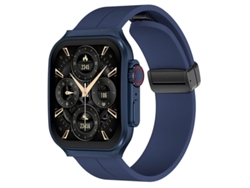 Reloj inteligente con pantalla curva flexible 3D, llamadas Bluetooth y clasificación de resistencia al agua IP67, azul Bestvite
