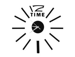 Reloj de pared 3D grande, adhesivo decorativo DIY, moderno, para el hogar, la oficina y el dormitorio, Aiailikill (negro)