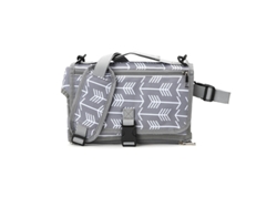 Bolsa cambiadora portátil, impermeable, lavable, plegable, para bebés y mamás, ideal para exteriores (flecha gris)