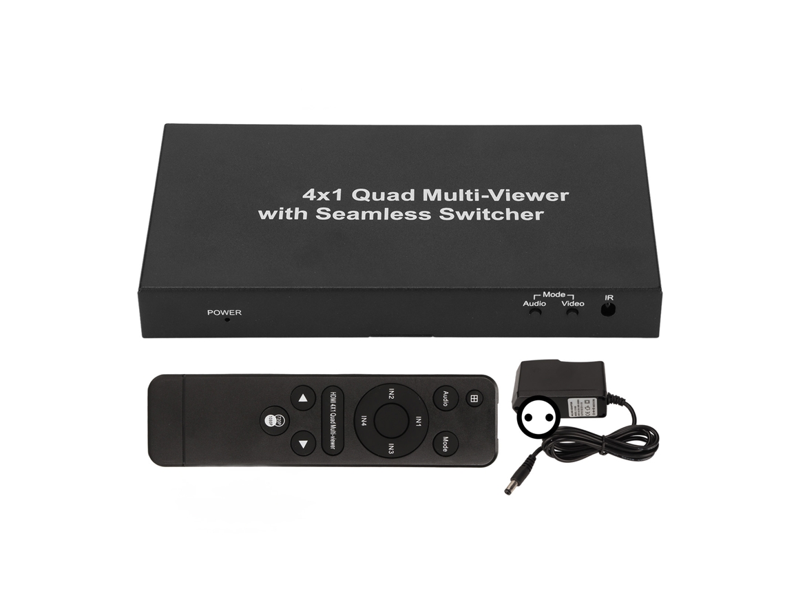 Divisor Hdmi, 4 Entradas 1 Salida, División De 4 Pantallas, 1080p Hd