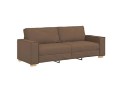 Sofá de 3 plazas, marrón, 180 cm, tela, HARLANV1