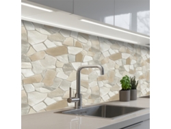 Paneles de mosaico para salpicadero de cocina - Piedras - Beige 150x60 cm