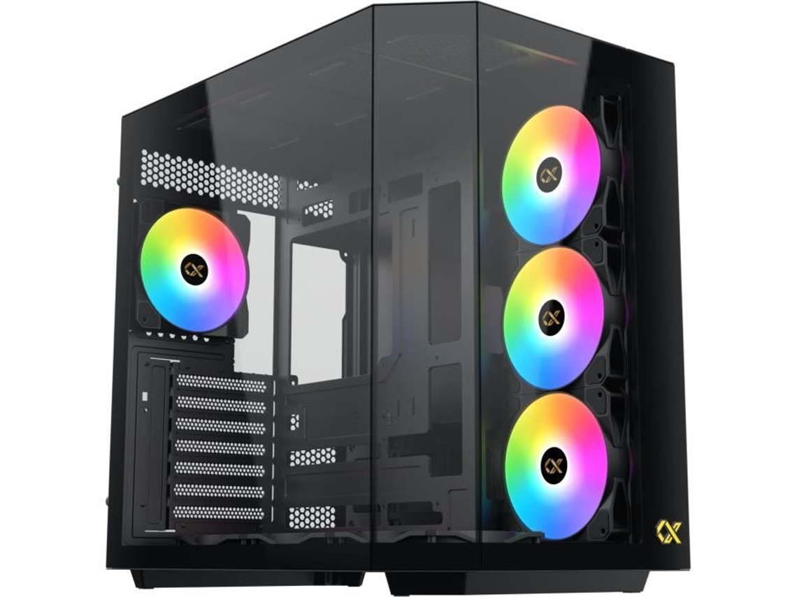 Xigmatek Cubi II Cubo E ATX Caja de PC de Vidrio Templado ARGB Negro
