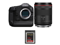 Canon EOS R1 + RF 50mm F/1.4 L VCM + 1 Sandisk 128GB Extreme Pro CFExpress Tipo B + Libro electrónico “20 consejos para fotos impresionantes”