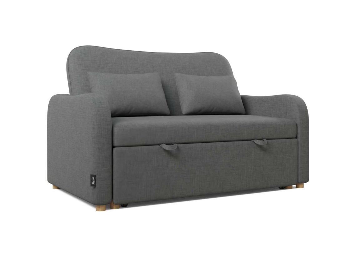 Sofá Cama Gris Marengo NALUI Buddy 2 2 Plazas (137x100x87 cm) Con 2 Cojines