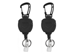 2 Llaveros Retráctiles Con Mosquetón Y Clip Para Cinturón Para Acampar Y Hacer Senderismo.