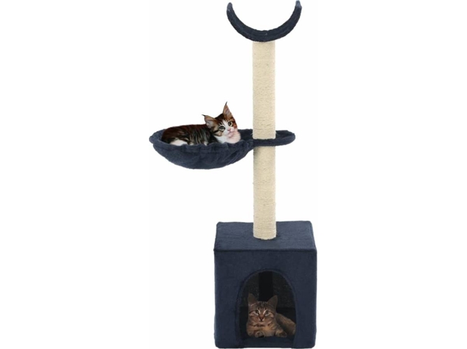 vidaXL Rascador para gatos con poste de sisal 105 cm azul