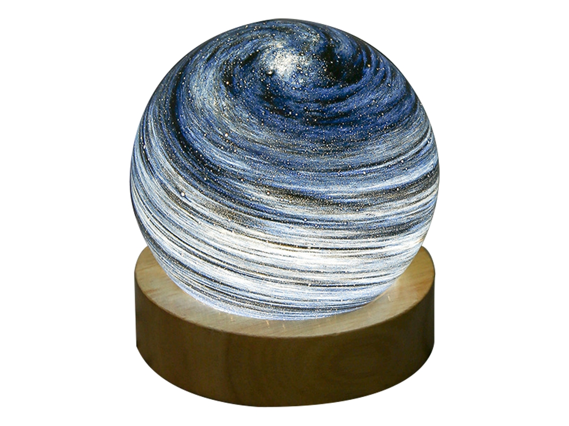 Lâmpada De Mesa Planet Light Night - Céu Estrelado - Caixa Impressa (Toque Recarregável Com Escurecimento Contínuo De Três Cores) JEIIBRZUI