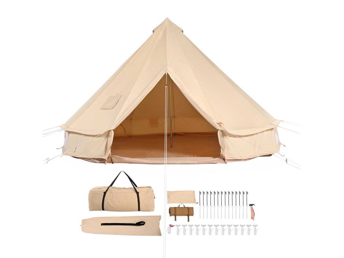 Lona de camping Succebuy de 6 m con orificio para estufa