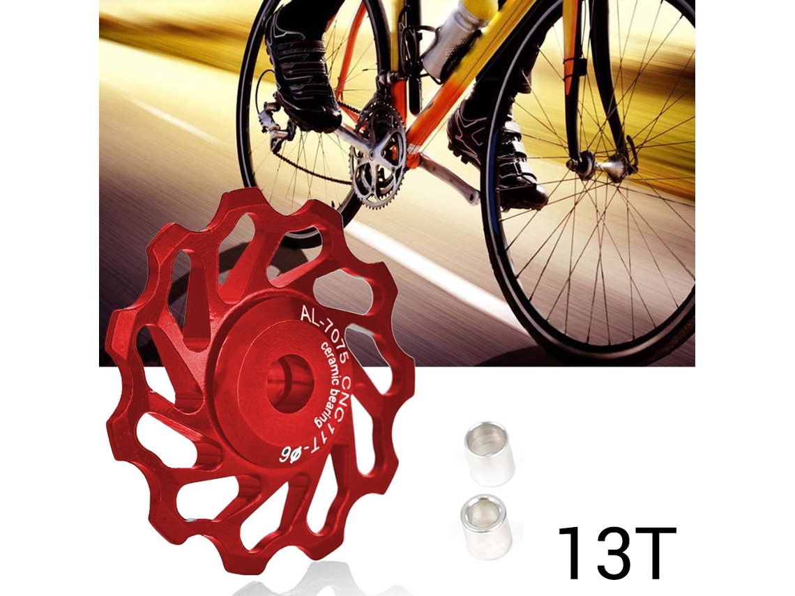 Polea De Cambio Trasero De Cerámica Para Bicicleta De Montaña Y Carretera, Aluminio 7005, 11t, 13t.