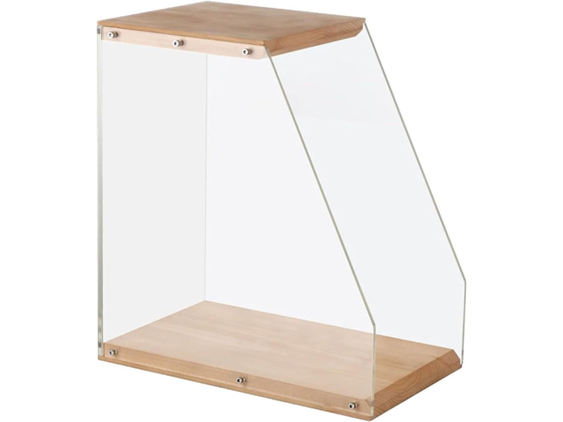 Soporte De Madera Natural Y Organizador De Almacenamiento De Diseño Abierto Para Aficionados, Escritorio, 37 X 4 X 36 Cm