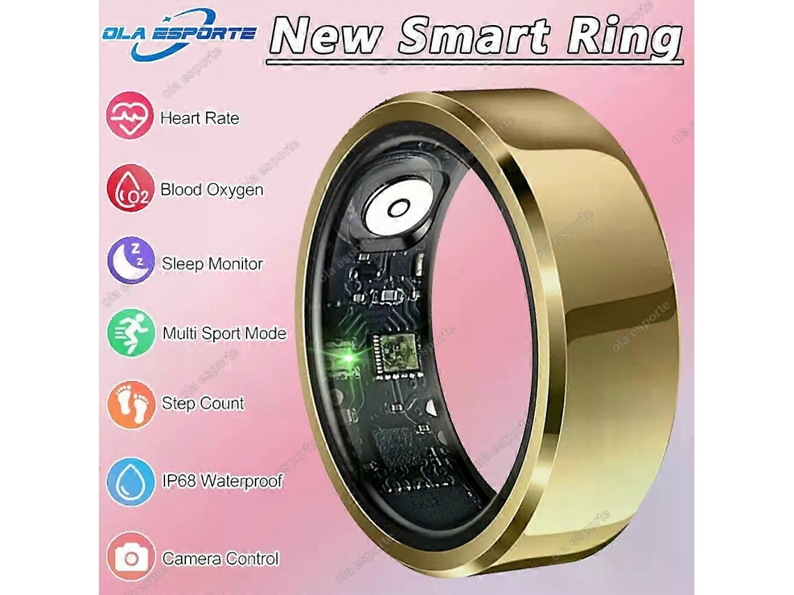 Anillo inteligente Bluetooth multifuncional para monitorizar la salud, el sueño y la frecuencia cardíaca - Resistente al agua - Unisex - Nostalgia88