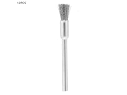10 Peças Mini Escova De Aço Inoxidável Roda De Polimento Para Ferramenta De Esmeril (3*5 Mm) Prático Popular
