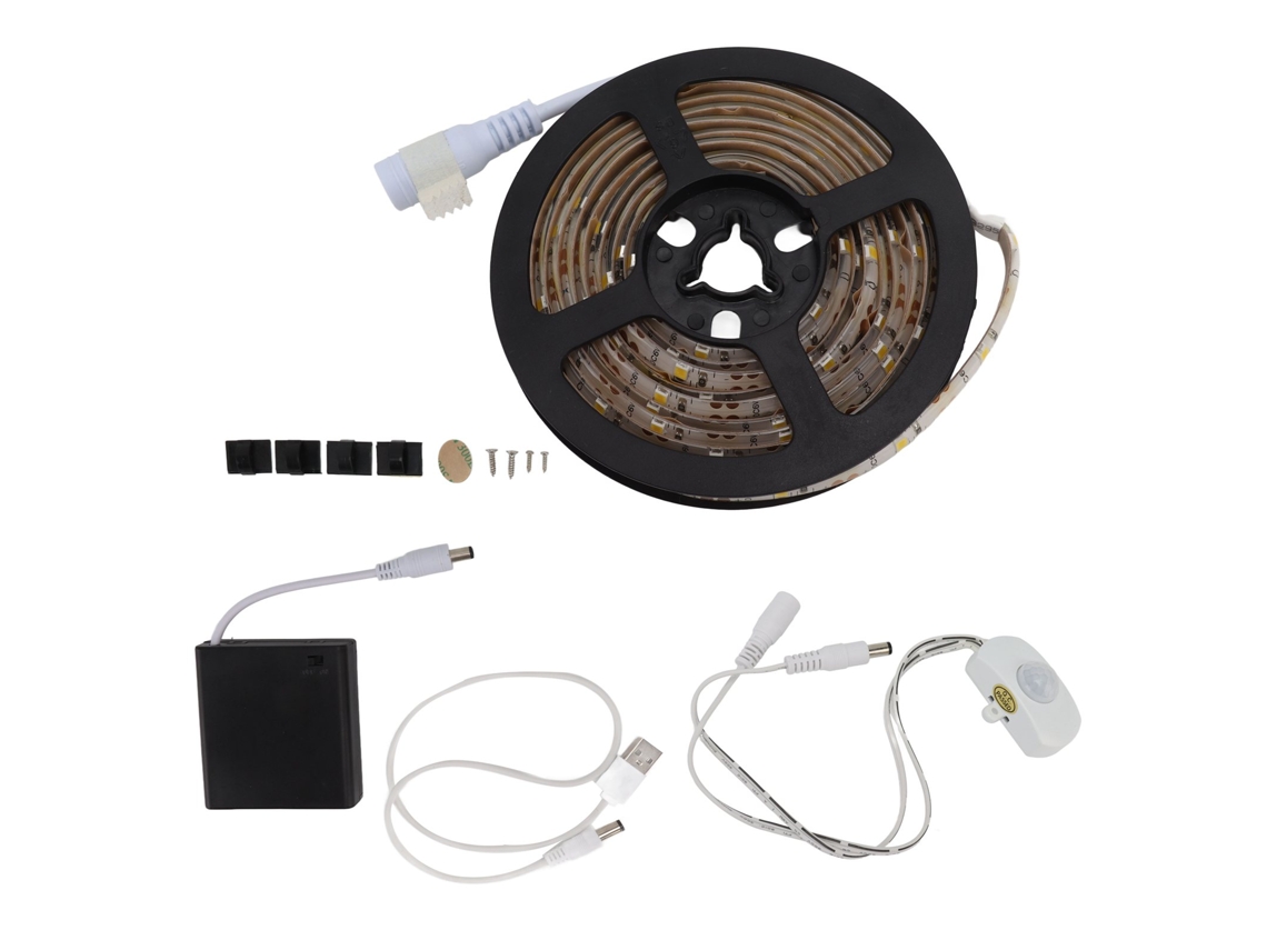 Bj-tira De Led Com Sensor De Movimento Impermeável Usb/batería 12v Para Armários, Cama Decorativa