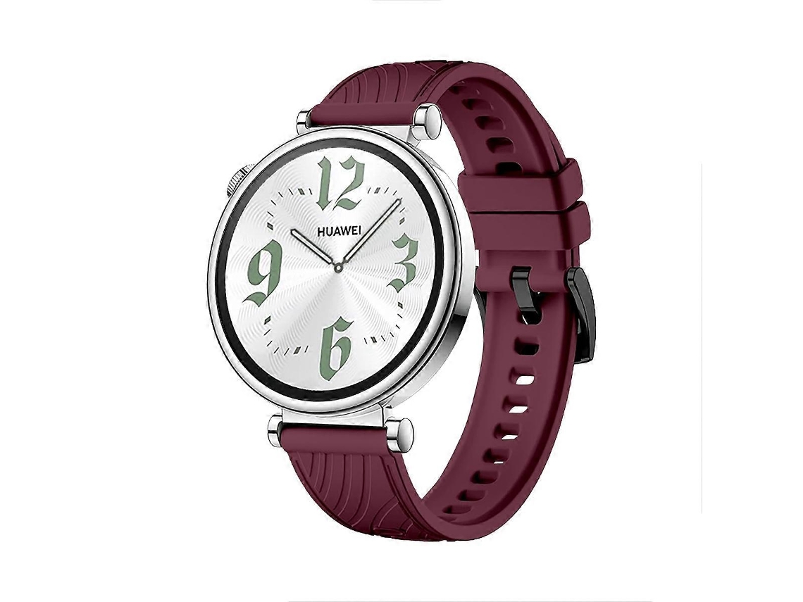 Correa de silicona texturizada negra de 18 mm con hebilla para Huawei Watch GT 4