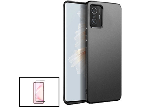 Kit Protector de Cristal Templado 5D Full Cover y Funda SlimShield Xiaomi 11T Pro PHONECARE Negro