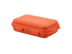Caja De Almacenamiento Pequeña, Naranja, Impermeable Y A Prueba De Golpes Para Supervivencia Al Aire Libre.