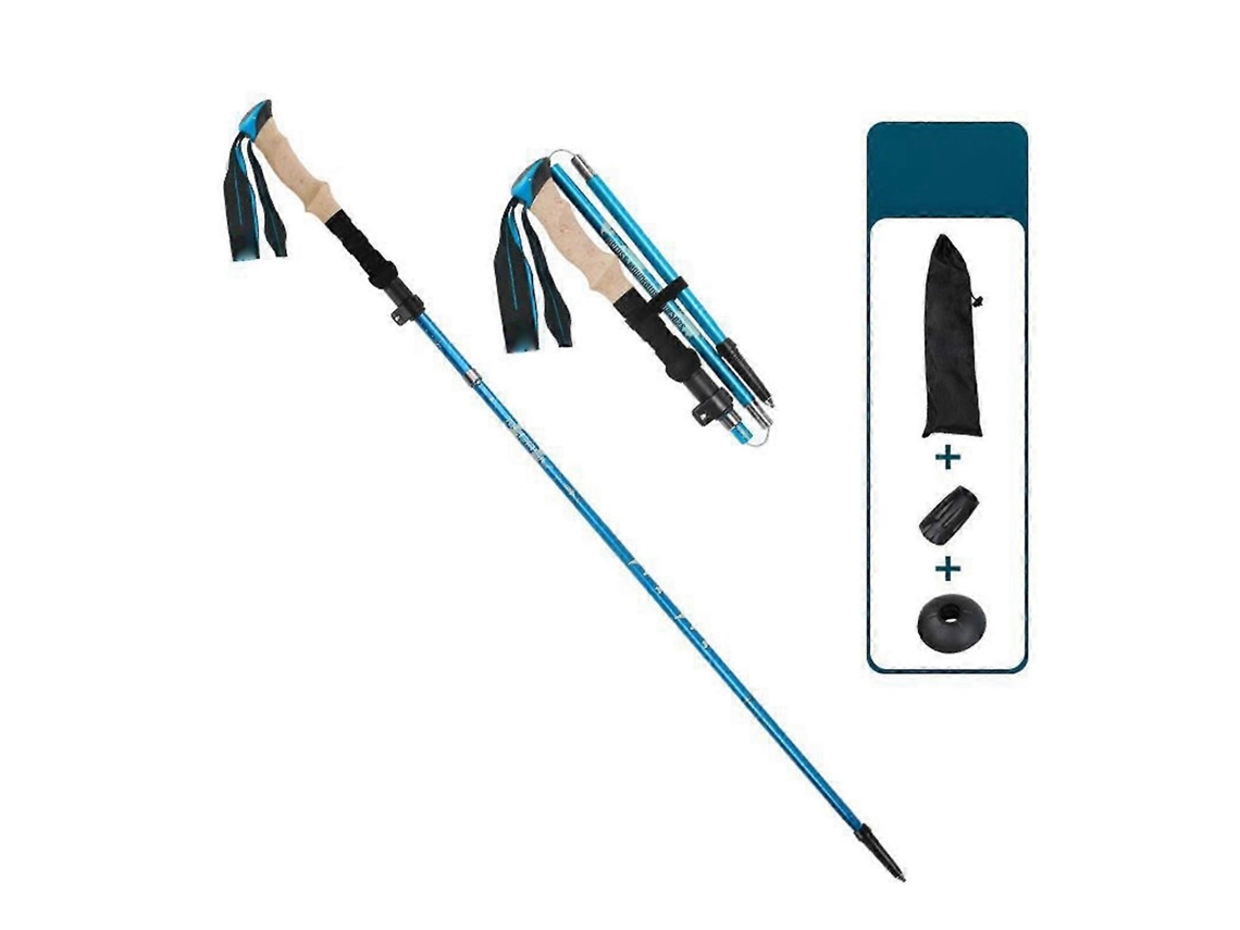 Bastón plegable y compacto para senderismo, equipo deportivo para actividades al aire libre, ligero y plegable, ideal para trekking.