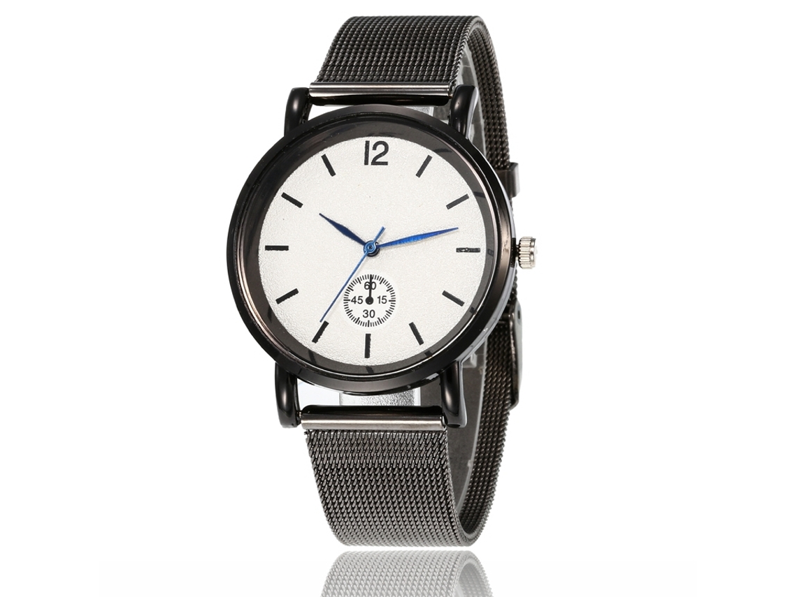 Reloj De Pulsera De Moda Para Mujer Con Correa Metálica Y Esfera Redonda - Cuarzo