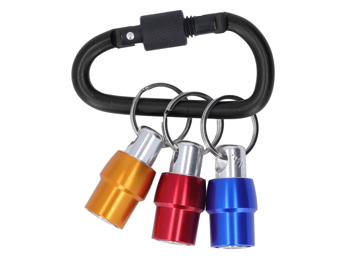 Suporte Para Bits De Parafusadeira Com Shank Hexagonal 1/4 Pol 3 Cores Portátil Com Llavero Preto