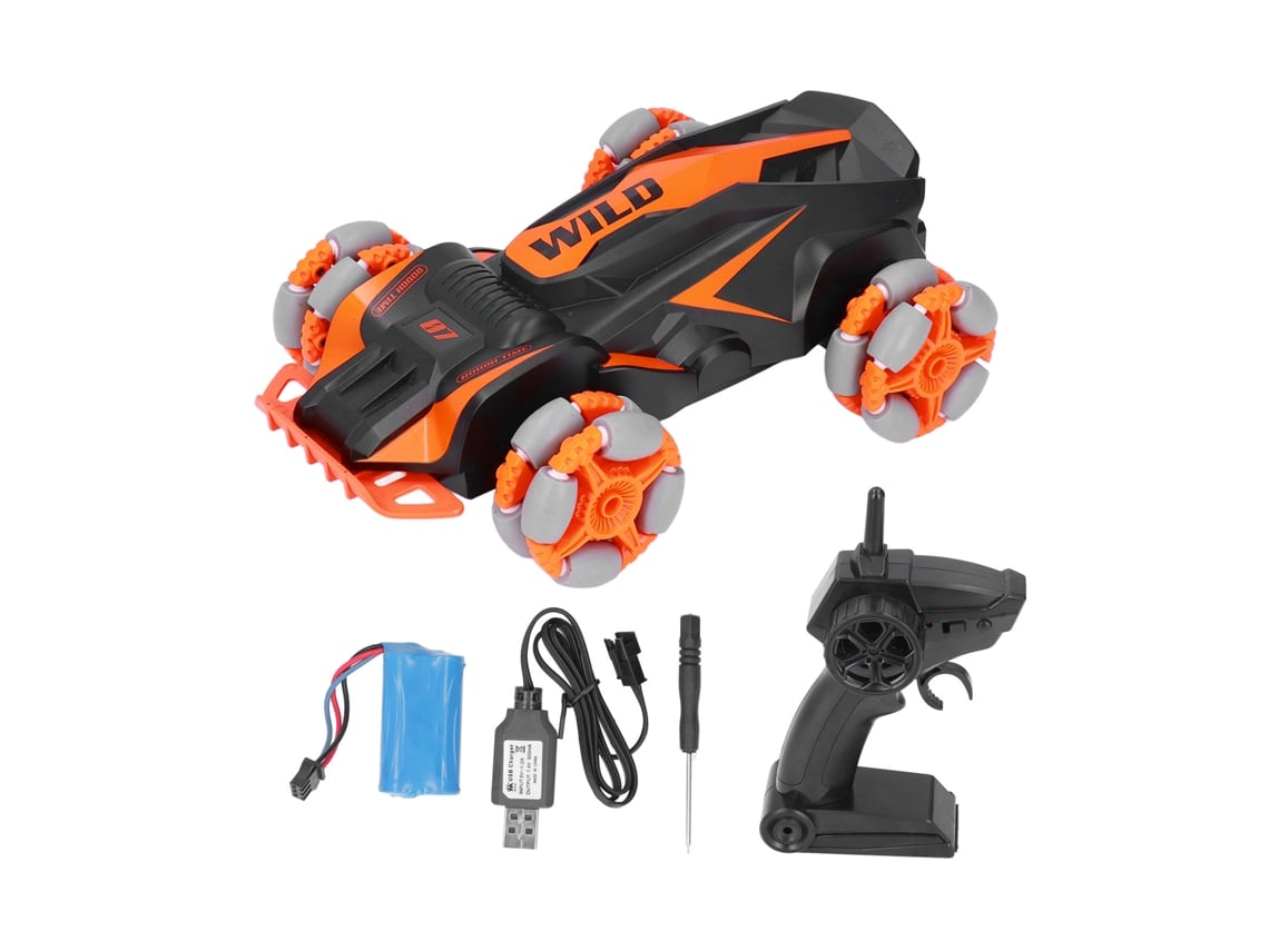 Ats-coche Rc 1:24 2.4g Carga Usb Inalámbrico Camión De Control Remoto Naranja Con Controlador Cable Para Niño Adulto Regalo Juguete