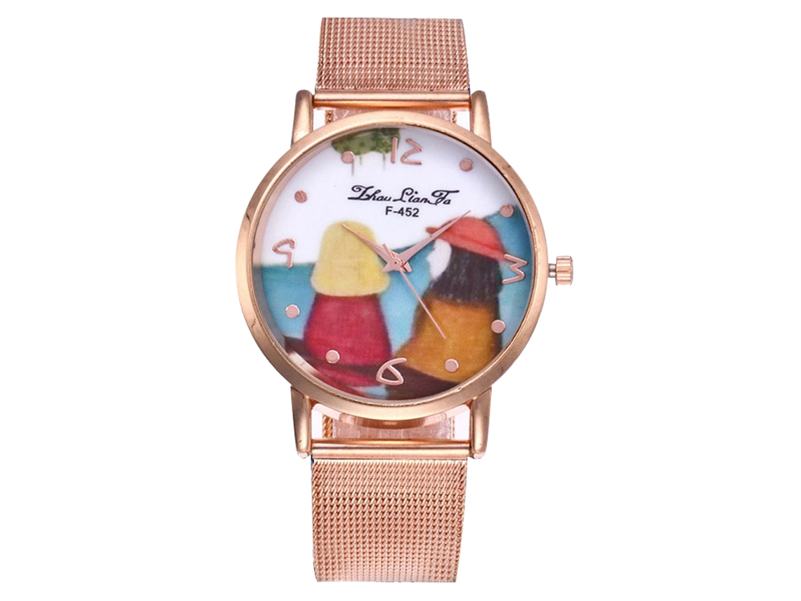 Reloj Analógico De Cuarzo Con Brazalete De Acero - Un Regalo Encantador Para Mujeres.
