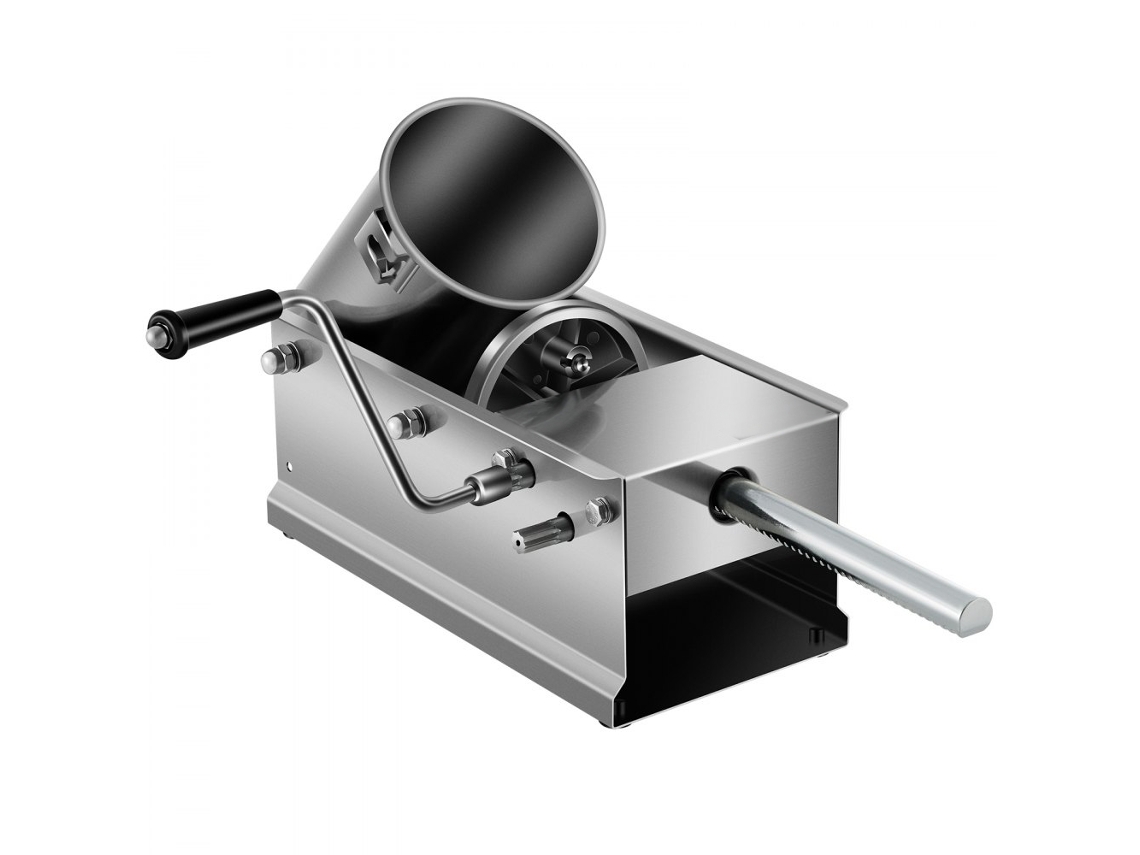 Embutidora horizontal manual Tekmaquinas de 3 litros de acero inoxidable con varios tubos